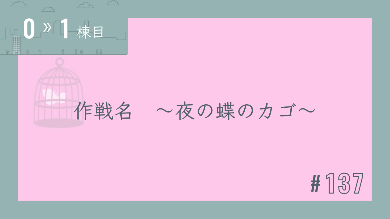 【0〜1棟目 #137】作戦名 ~夜の蝶のカゴ~
